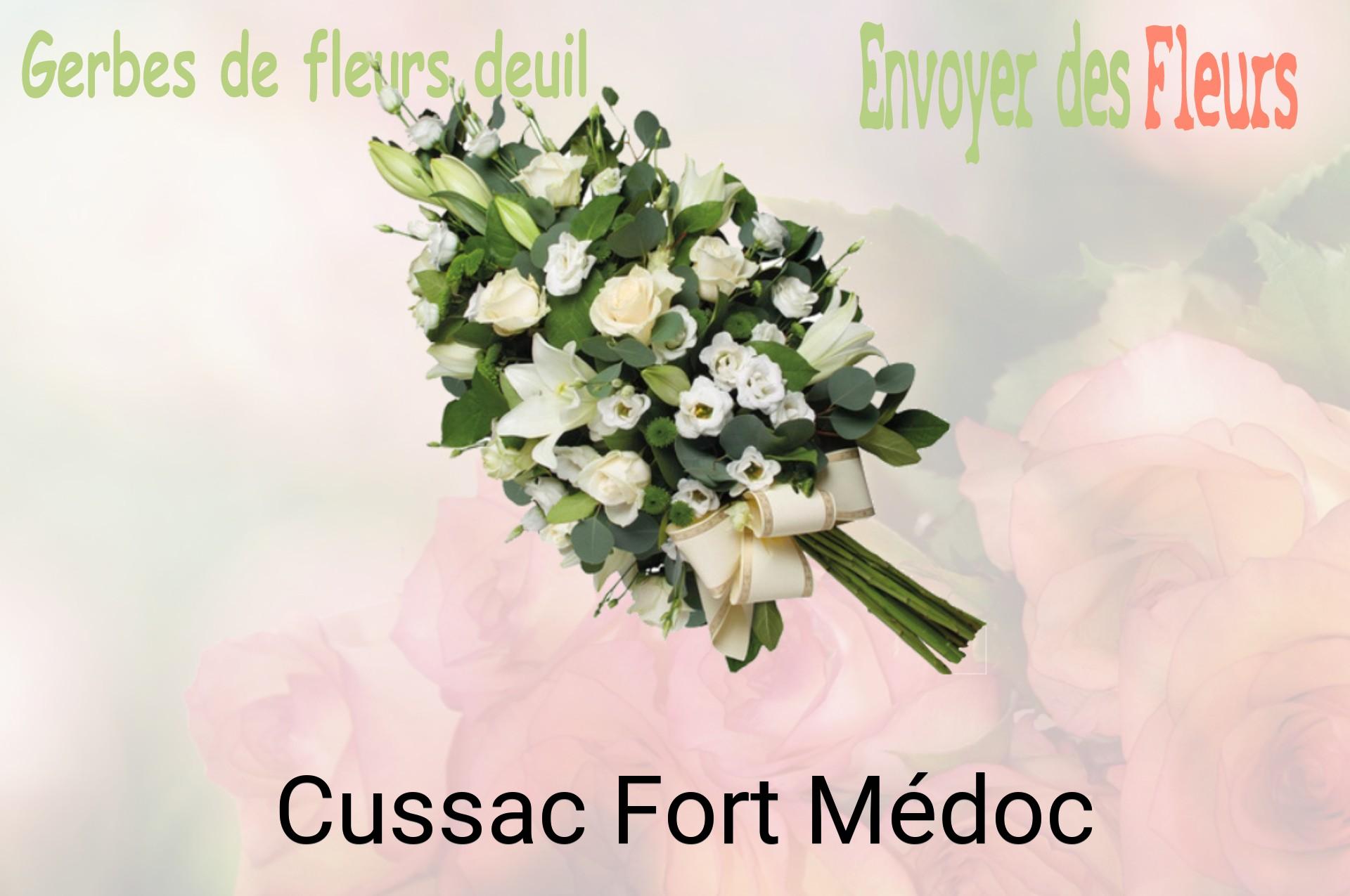Gerbe de fleurs de deuil livrée à Cussac-Fort-Médoc